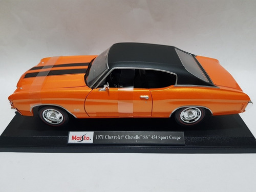 Auto A Escala 1/18 Chevrolet Chevelle Ss Naranja Maisto