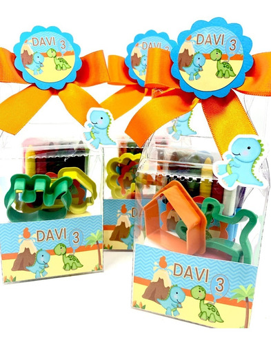 Lembrancinha Personalizada Diversão Dinossauros 10 Kits