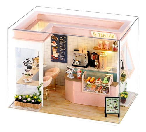 Diy Milk Tea Shop Dollhouse Casa De Muñecas De Casa De