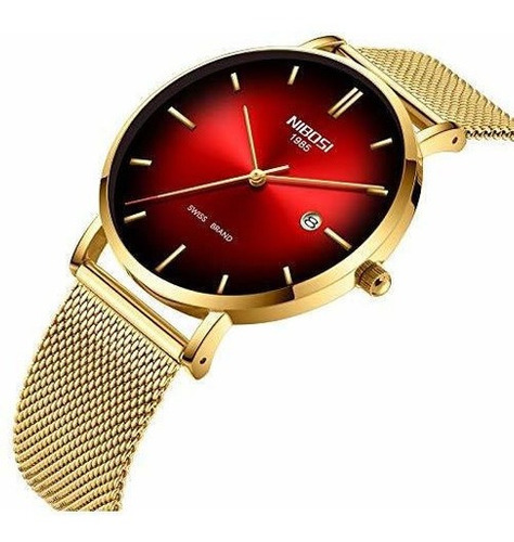 Reloj De Pulsera Para Hombre Ultra Delgado Para Hombres A La