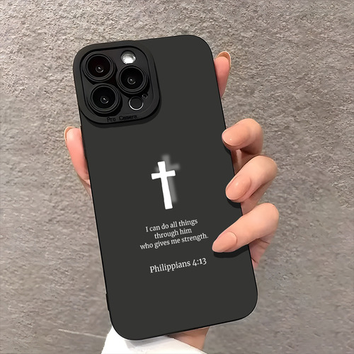 M Capa Para iPhone 14 Pro Max, Capa Preta De Silicone Fina