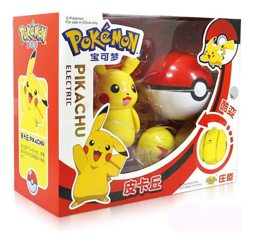 Pokemon Pikachu Articulado - Con Su Pokebola