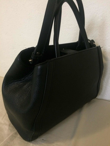 Imagen 3 de 10 de Bolsa Negra Mango Tote 28x35x13 Cm Excelente Estado Usada