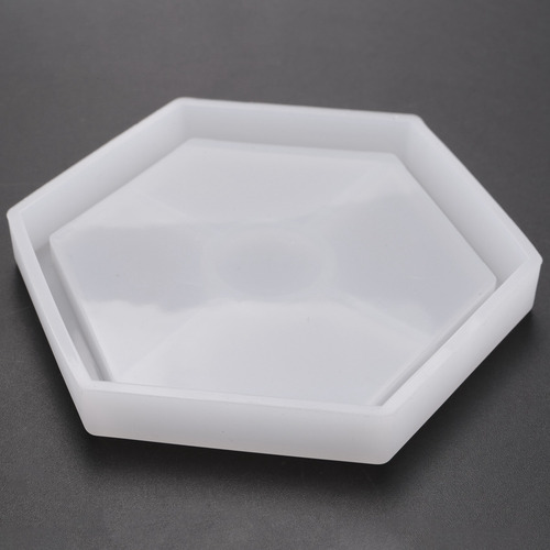 Paquete De 8 Moldes Hexagonales De Silicona Para Posavasos,