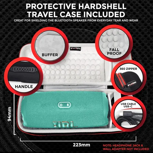 Altavoz Bluetooth Jbl Charge 5 Waterproof + Funda Protectora