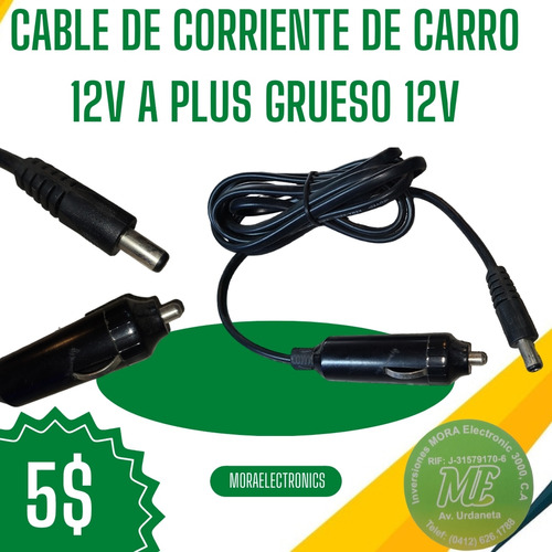 Cable De Corriente De Carro 12v A Plus Grueso 12v 