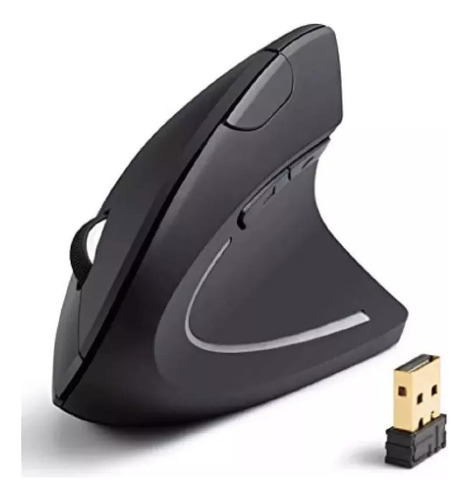 Mouse Ergonómico Vertical Inalámbrico De Pilas Color Negro