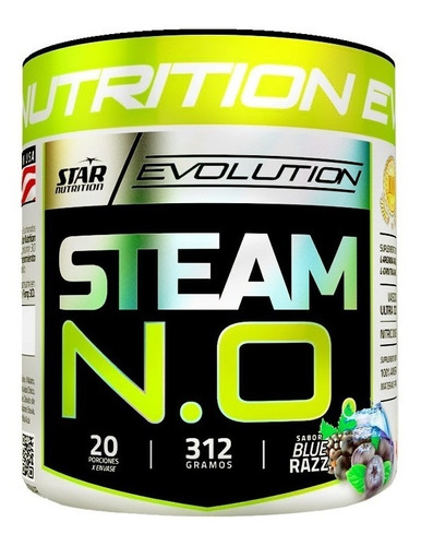 Steam N.o. 312gr. Oxido Nitrico.  Star Nutrition. Monte Grande