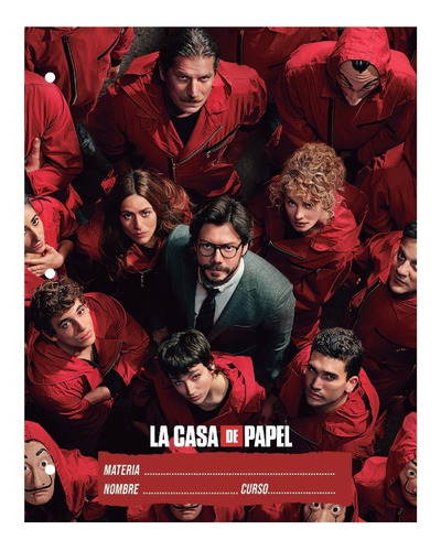 Asignaturas La Casa De Papel Caratulas Para Carpeta N°3 X6