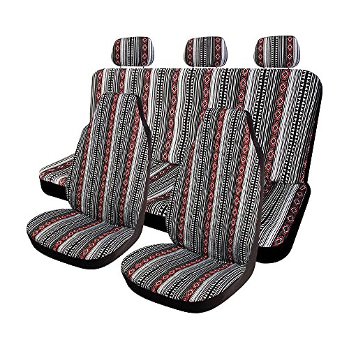 Fundas De Asiento De Coche De Tela Tejida Multicolor, E...