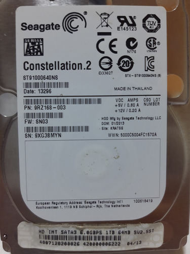 Hd Para Servidor 1 Tb Seagate Constellation 2