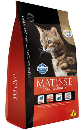 Ração P/ Gatos Adultos Sabor Carne E Arroz 800g Matisse Full