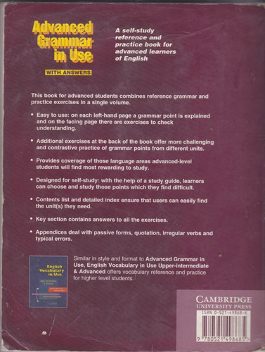 Advanced Grammar In Use With Answers (Usado)