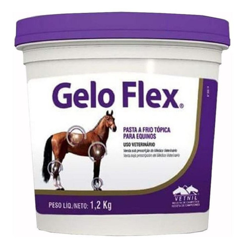 Gelo Flex 1,2kg Pasta A Frio Tópica Equinos Vetnil