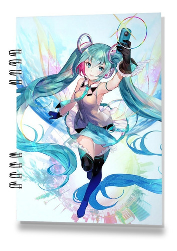 Imagen 6 de 7 de Bitacora Sketchbook B5 Hatsune Miku 50 Hojas Durex 180 Grs