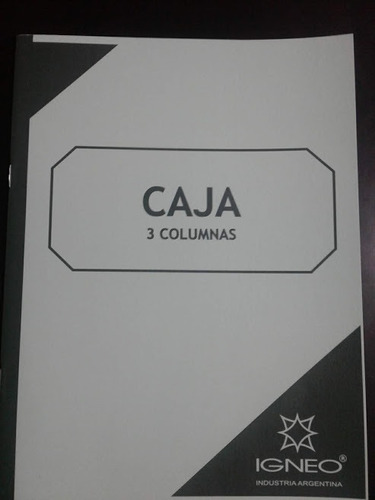 Libro Caja 3 Columnas Tamaño Chico 20 Hojas 40 Páginas