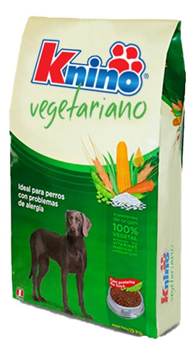 Knino Vegetariano 15 Kg Alimento Natural Dog Libre Alergias