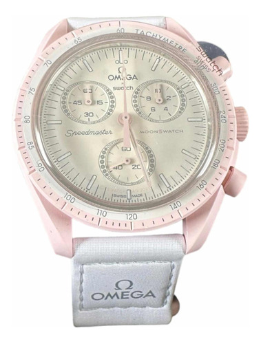 Regalo Mujer Reloj Original Omegaxswatch Bioceramic Rosado