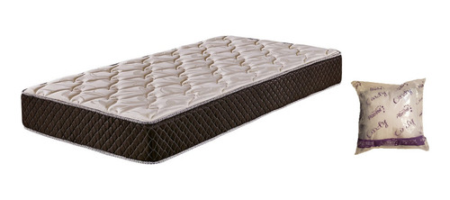 Colchón 1 plaza de espuma Cannon Espuma Exclusive beige y marrón - 80cm x 190cm x 25cm