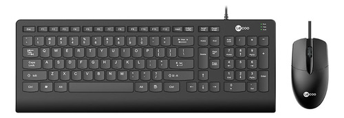 Kit De Teclado E Mouse Com Fio Lenovo Lecoo Cm103 - Preto