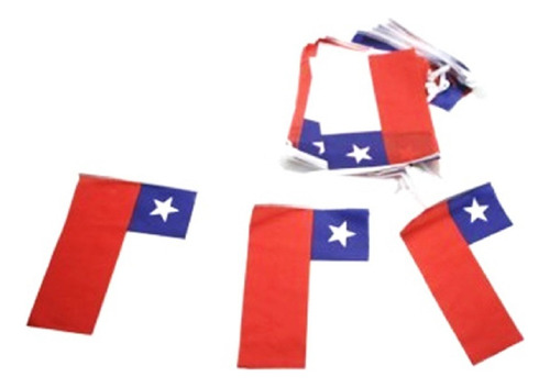 Guirnalda Bandera Chile 3mt Fiesta Patria Adornos 18