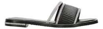 Comprar Sandalias Dama Gosh Negro Pedrería De Piso Casual Mujer