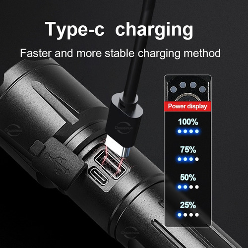 A Linterna Led Superpotente, Linterna Táctica Recargable .