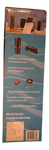 Ventilador Omnibreeze Personal Torre 30cm Silencioso Cantidad De Aspas 0 Estructura Negro Aspas Negro Diámetro 10 Cm Frecuencia 50/60 Hz Material De Las Aspas Plástico