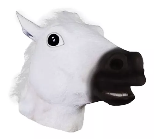 Máscara Cabeça de Cavalo em Látex Preta