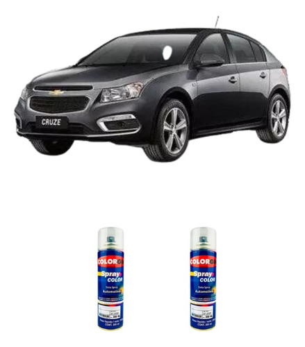 Tinta Spray Automotiva Gm Carbon Flash Preto + Verniz 300ml