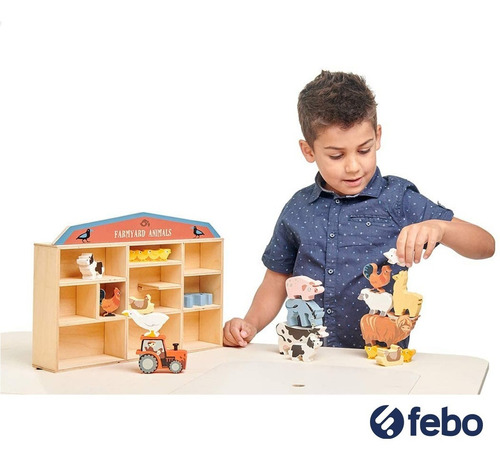 Imagen 2 de 4 de Estante Organizador De Madera Tenders Leaf Toys + Figuras