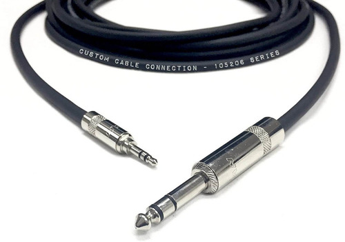 Imagen 1 de 6 de 100 Foot Pro Audio 1/4 Pulgada (6.35 Mm) Trs A 1/8 Pulgada (