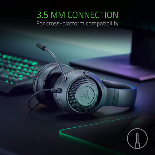 Auriculares gamer Razer Kraken X mercury con luz LED