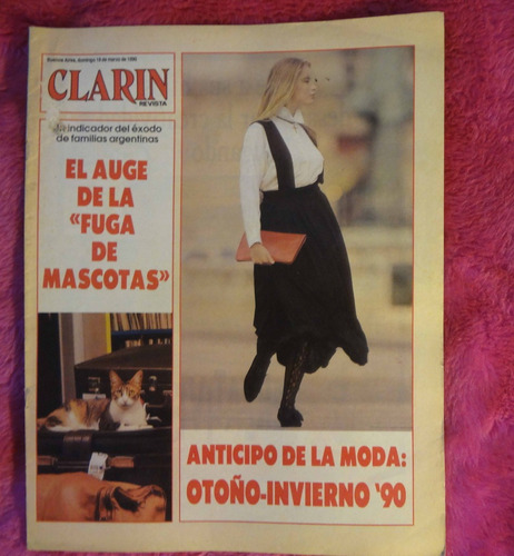 Clarín Revista 18 Marzo 1990 Eduardo Falu Margulis Frigerio