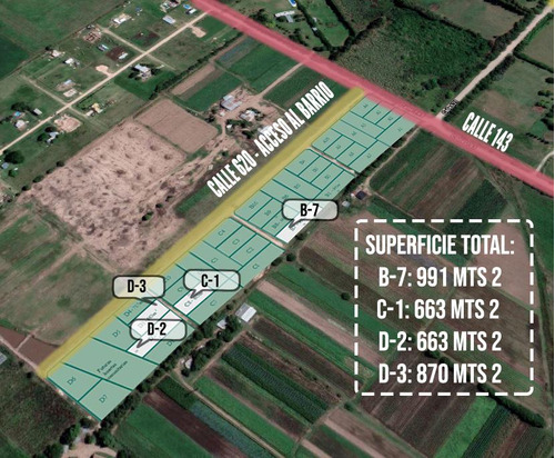 Lotes Venta  Desde 663 Mts 2 A 717 Mts 2-medidas 17 X 40 Mts- Arana