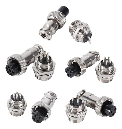 Juego De 10 Conectores Gx12 De 5 Pines Y 12 Mm De Conector D