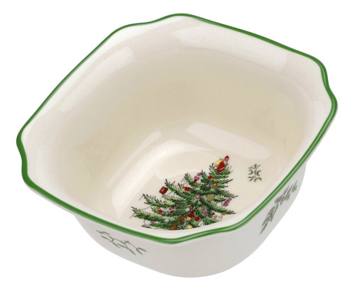 Spode Cuenco Cuadrado Para Arbol De Navidad, Mide 5.5 Pulgad