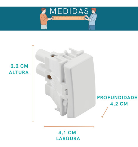 Modulo Interruptor Simples 10a Branco Simon 19/20