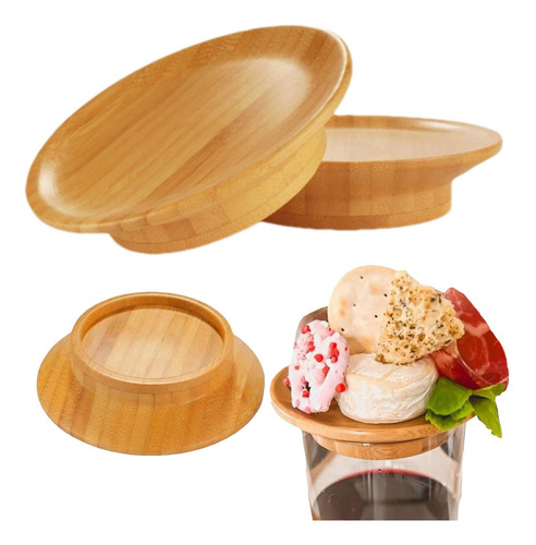 4 Copa De Vino Charcuterie Topper - Madera Copa De Vino