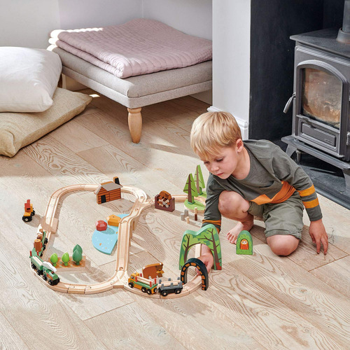 Juego De Trenes De Juguete Tender Leaf Toys Wild Pines Para