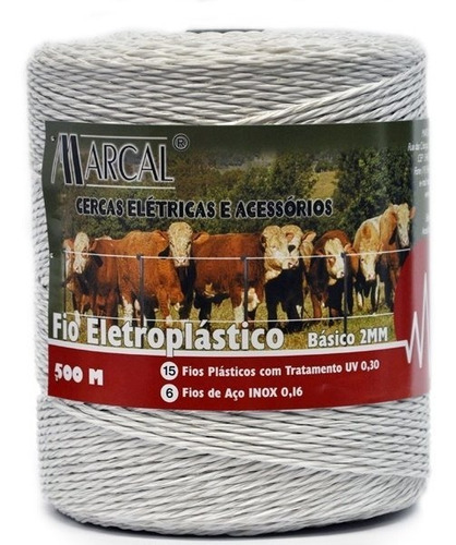 Eletrocabo Fio 2mm P/ Cerca Elétrica Rural 500m C/nf