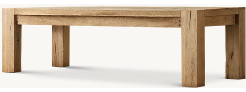 Mesa De Centro Madera Natural Resistente Moderna 120cm Maciz