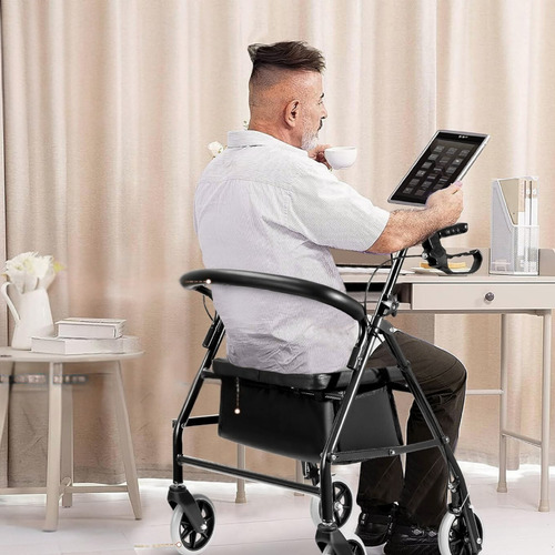 Andadera Ortopédica Adulto Asiento Silla Plegable Ajustable