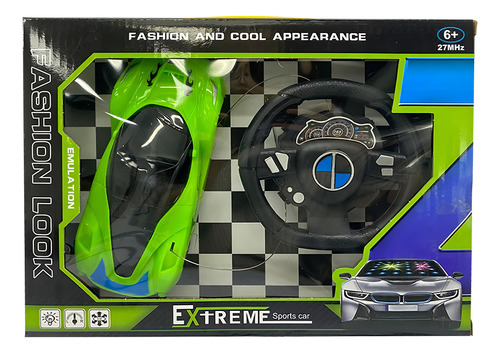 Auto Vehiculo Radio Control Remoto 2 Canales Volante Luces Color Multicolor Personaje Sin personaje