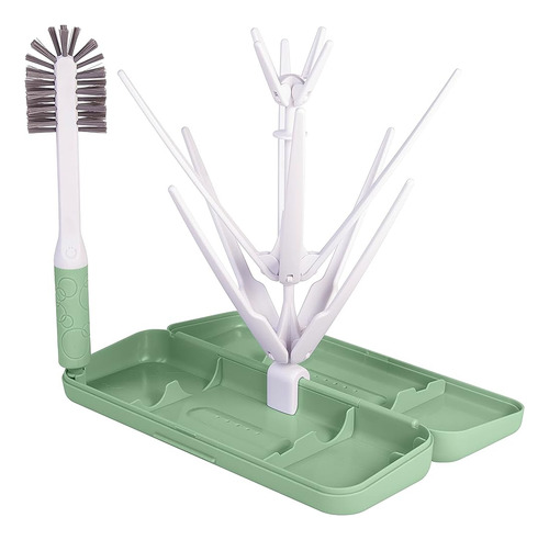 Ubbi On-the-go Drying Rack And Brush Set, Incluye Estuche De