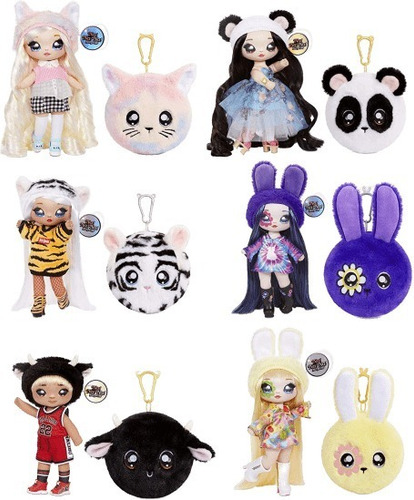 Imagen 2 de 10 de Muñeca Na! Na! Na! Surprise 2 En 1 Fashion Billetera Unica