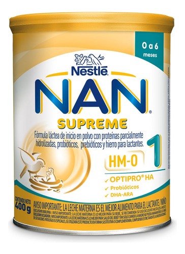 Formula Infantil Nan Supreme Hm-o 0-6m Etapa 1 X 400g