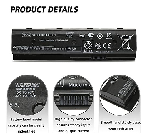 Batería De Computadora Portátil Baj Mo06 Mo09 671731-001