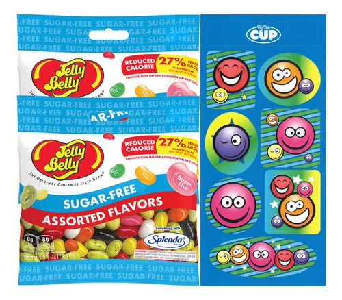 Jelly Belly - Gomitas Sin Azucar, Sabores Surtidos, Bolsas D