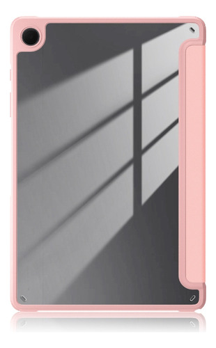 Hhfunda Rosa De 3 Pliegues De Color Sólido Para Galaxy Tab A